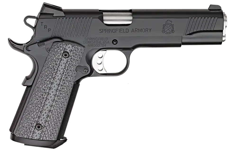 Springfield 1911 TRP .45ACP 7+1 5" Steel Barrel/Slide/Frame Night Sights Ambi Thumb Safety Black CA Compliant PC9108LCA18