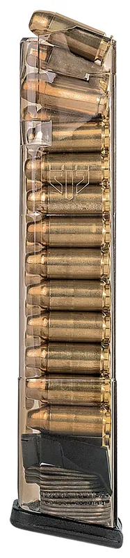 ETS Group Pistol Mags Clear Extended 24rd 40 S&W Glock
