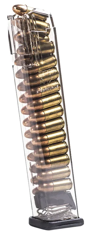 ETS Group Pistol Mags Competition Legal Clear Extended 27rd 9mm Luger