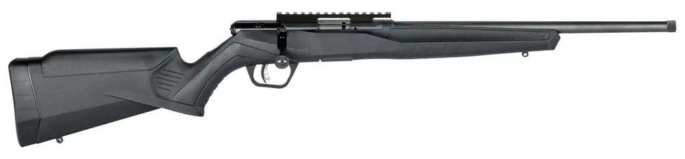 Savage 22 WMR 10+1, 16.25" Threaded/Heavy Barrel, Blued Metal, Black Synthetic Stock