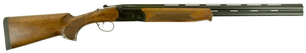 Stevens 555 Compact 28 GA 24" O/U 2.75" Black with Semi-Gloss Oiled Turkish Walnut Stock 22155