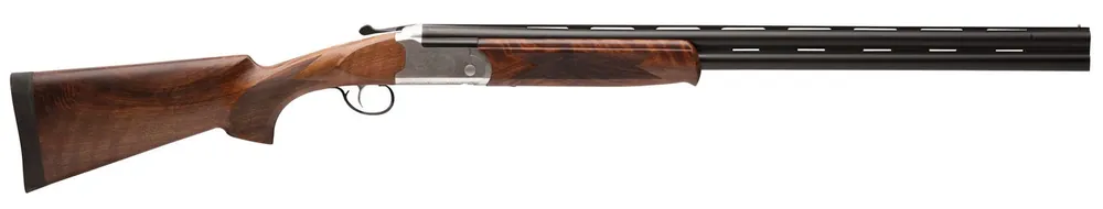 Stevens 555 E 12 GA 28" O/U 3" Silver Receiver with Oiled Turkish Walnut Stock