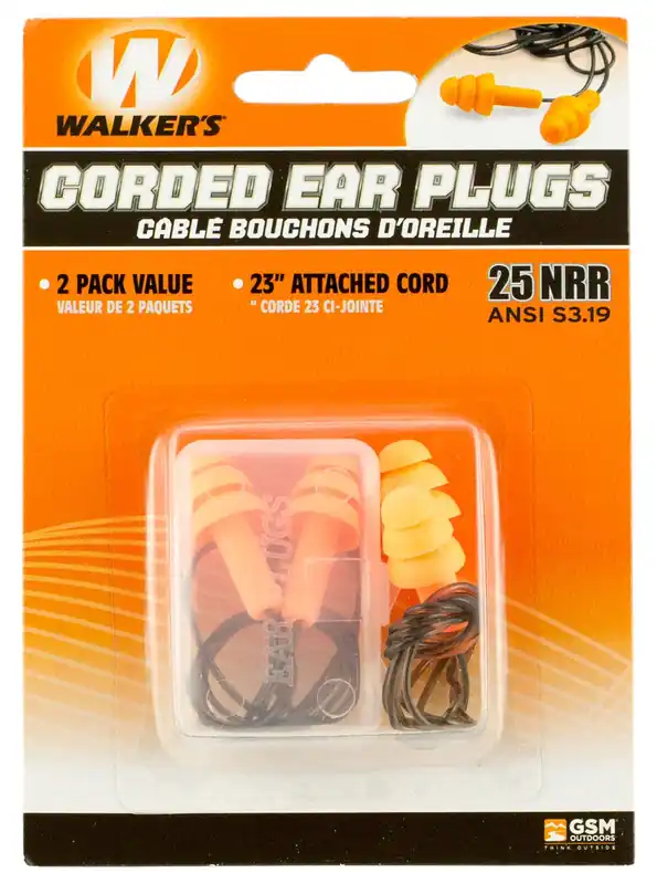 Walker‘s Corded Foam Ear Plugs 33 dB