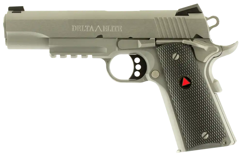 Colt Delta Elite 10mm Auto 8+1 5" Steel Barrel SS Slide/Frame Novak Sights Picatinny Rail Black Polymer Grips SAO O2020RG