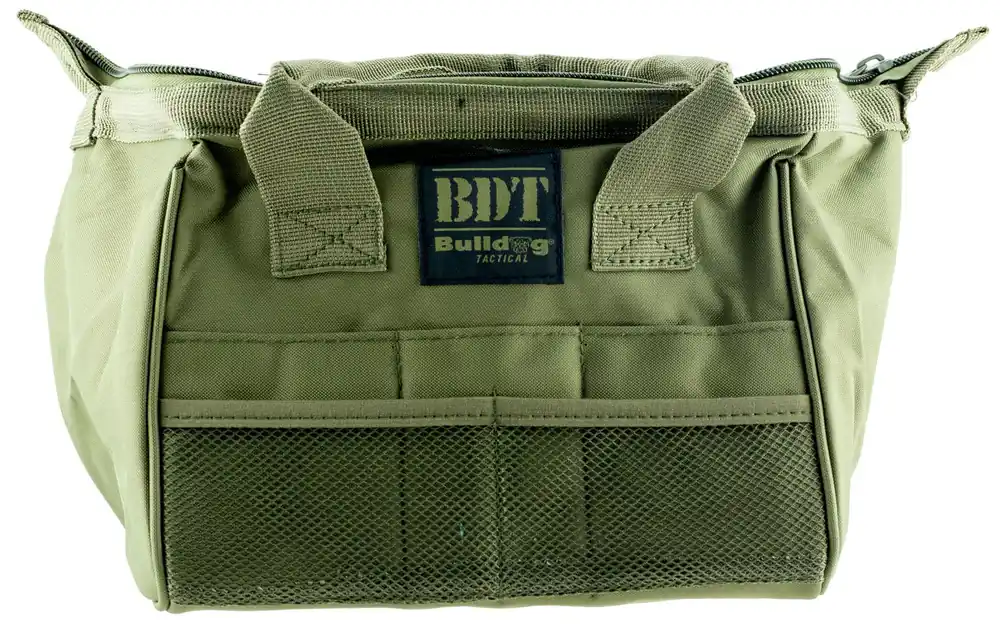 Bulldog BDT Tactical Ammo & Accessory Bag Green with Steel Frame & Heavy-Duty Zipper