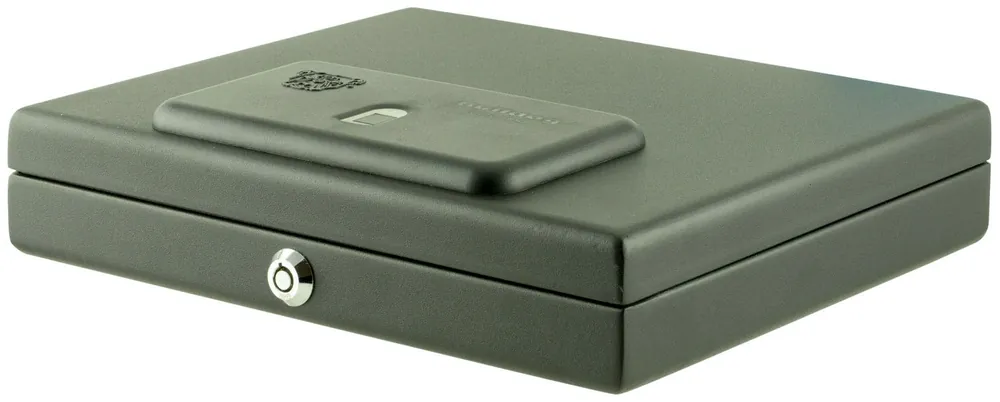 Bulldog Magnum Top Load Vault Fingerprint ID Entry Black Powder Coat Steel Holds 1 Handgun 11.50 x 9.75" x 2.50""