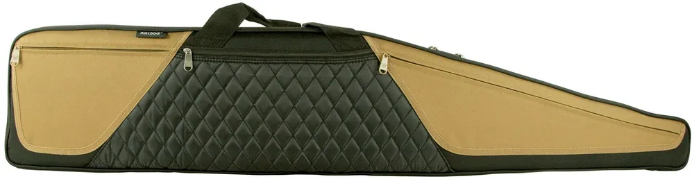 Bulldog BD360-44 Elite Rifle Case 44 Black w/Tan Panels Water-Resistant Nylon"