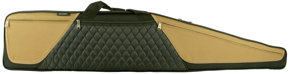 Bulldog BD365 Elite Shotgun Case made of Water-Resistant Nylon with Black Finish & Tan Trim