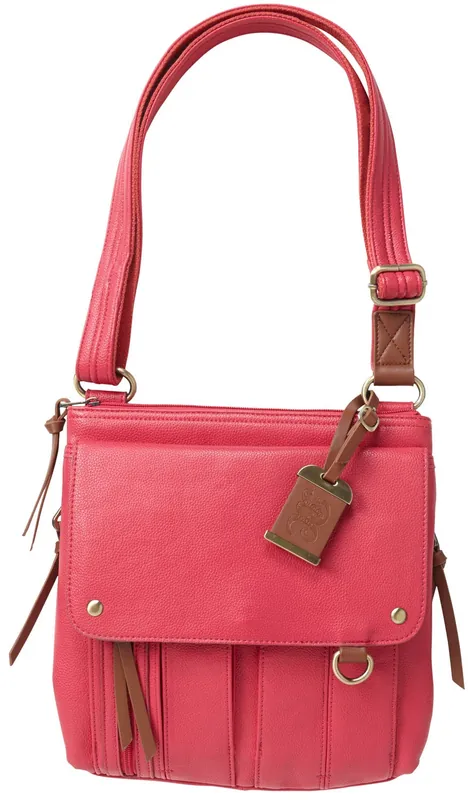 Bulldog Cross Body Purse w/Holster Pink Leather Most Sm Pistols & Revolvers Ambidextrous Hand