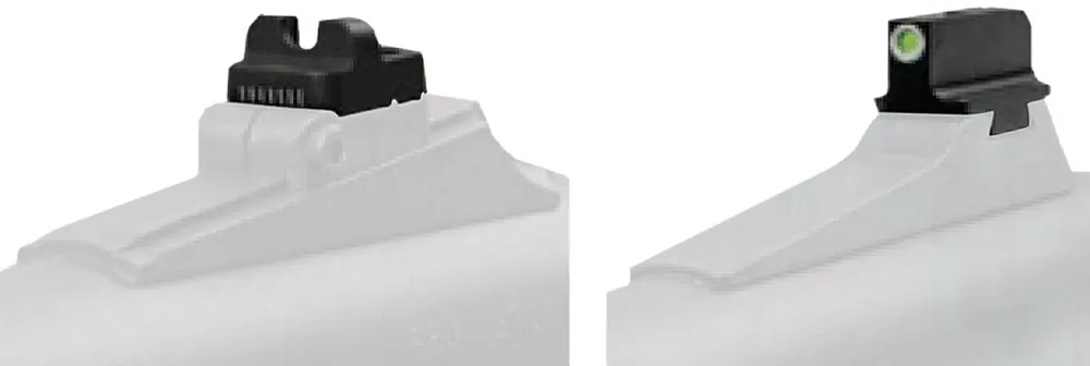 TruGlo Tritium Pro Night Sights Square Green with White Outline Front/U-Notch Green Rear with Nitride Fortress Finished Frame for FN 9mm FNP, FNX, FNS