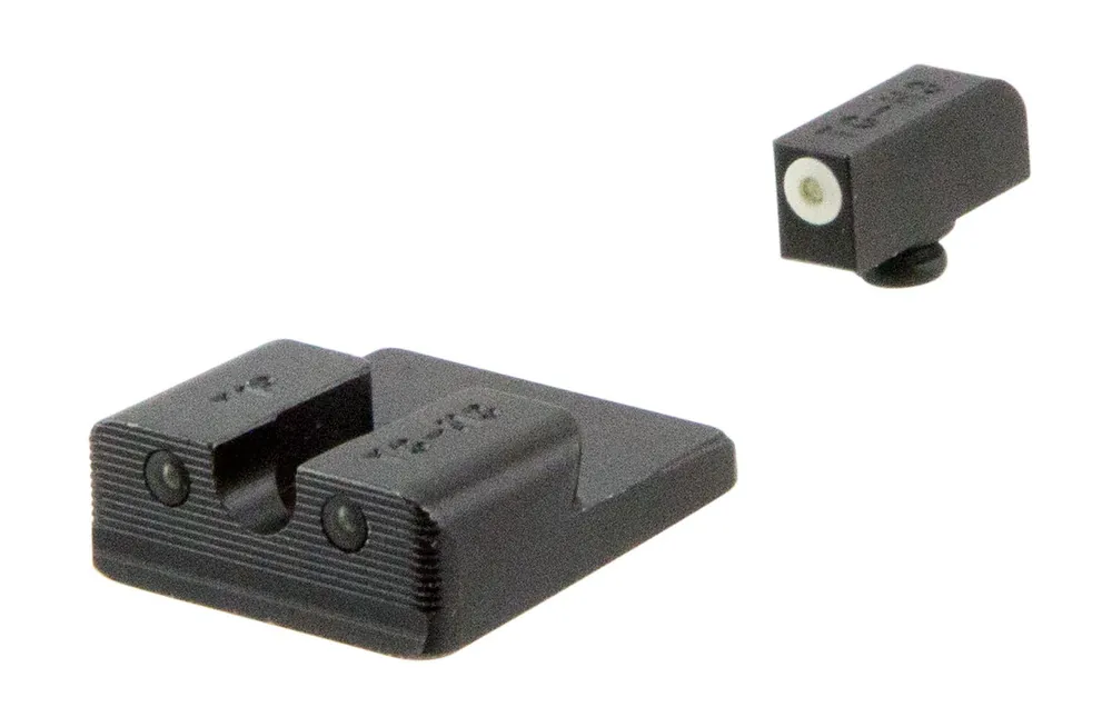 TruGlo Tritium Pro Night Sights Square Green with White Outline Front/U-Notch Green Rear with Nitride Fortress Finished Frame for Taurus Millennium G2, 709/740 Slim (Except G2c)