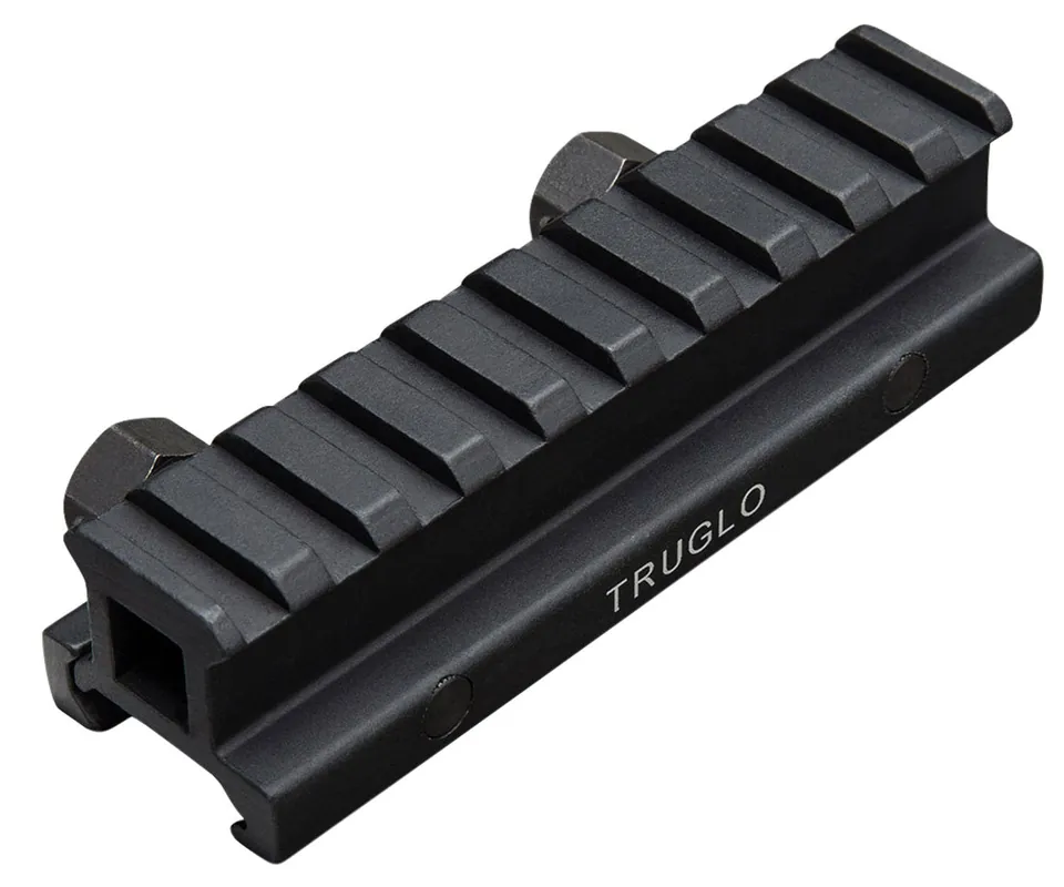 TruGlo Riser Mount Black Hardcoat Anodized AR-15 AR-Platform 0.75" Mount Height Picatinny Rail
