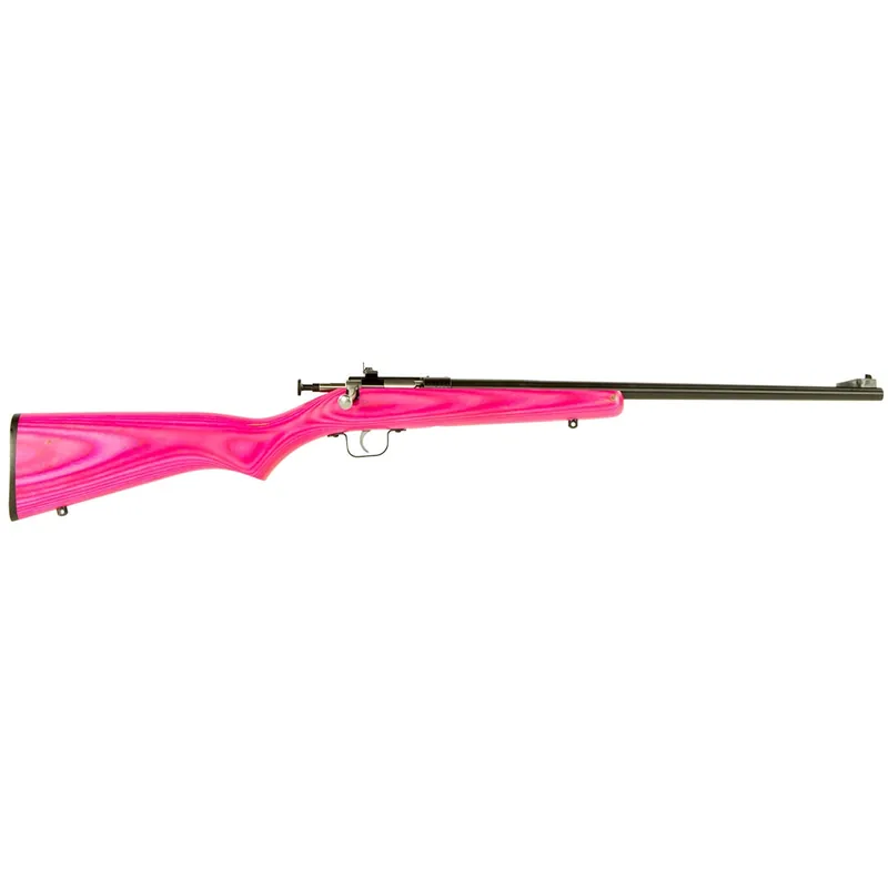 Crickett Youth 22 LR Rifle 16.12" 1rd Pink/Black Laminate