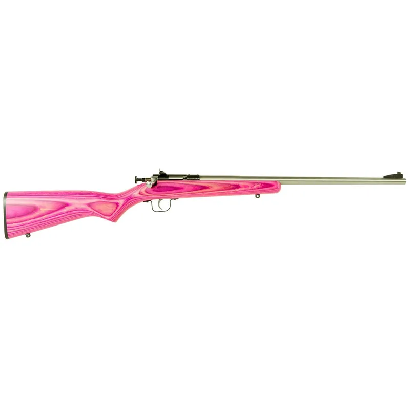 Crickett Youth 22 LR Rifle 16.12" 1rd Pink Laminate/Stainless