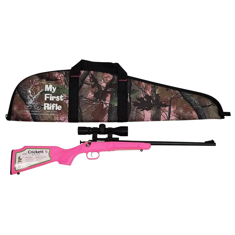Crickett Youth 22 LR Rifle Youth Package 16.12" 1rd Pink