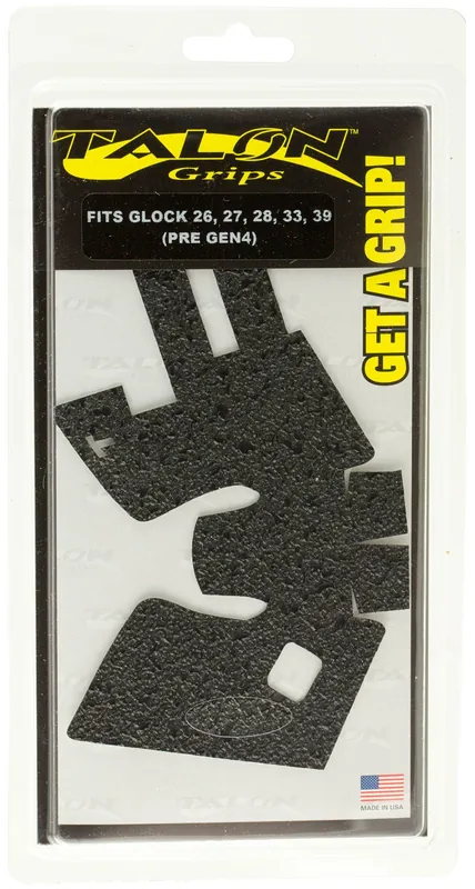 Talon Grips Adhesive Grip Textured Black Rubber for Glock 26,27,28,33,39 Gen2-3