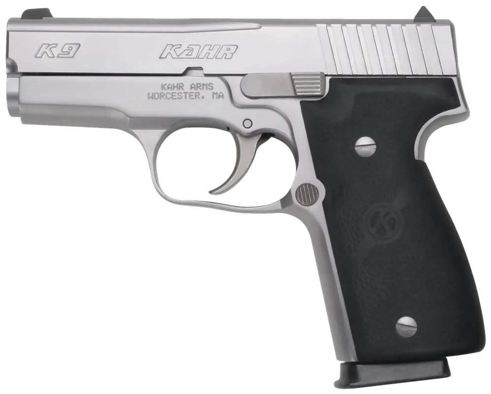 Kahr Arms K9 9mm Luger 7+1 3.50" SS Barrel/Slide/Frame Black Polymer Wraparound Grip DAO TruGlo Night Sights 3 Mags K9093NA