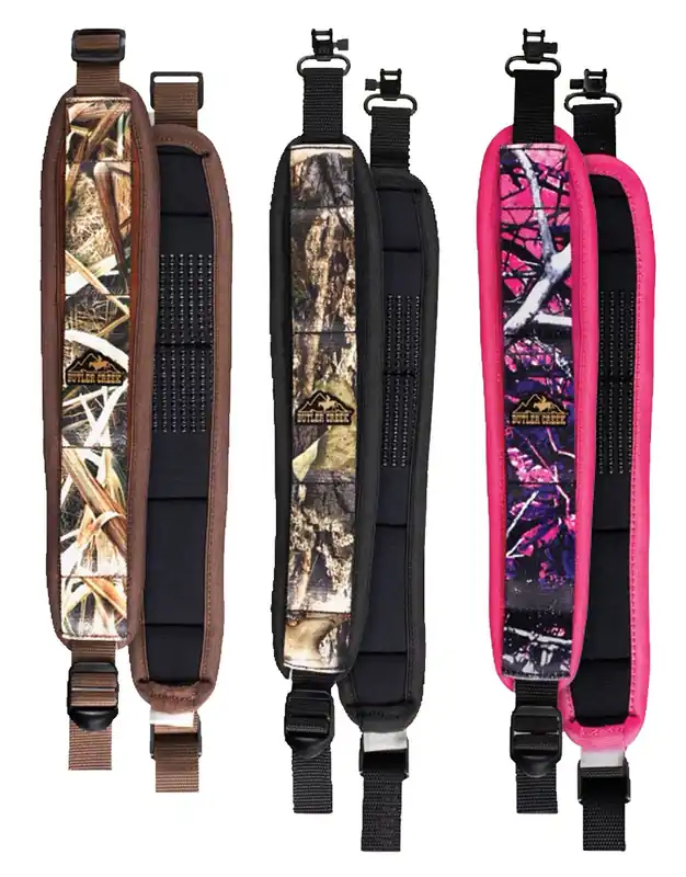 Butler Creek Comfort Stretch Sling made of Muddy Girl Neoprene with Non-Slip Grippers, 2.50" W, Adjustable Design & QD Swivels for Rifles