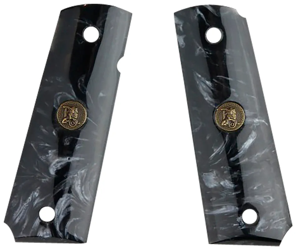Pachmayr Custom Grip Black Simulated Pearl Panels for 1911 with Ambidextrous Safety