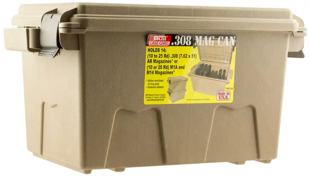 MTM Case-Gard Tactical Mag Can 308 Win 7.62x51mm NATO AR Platform Flat Dark Earth Polymer