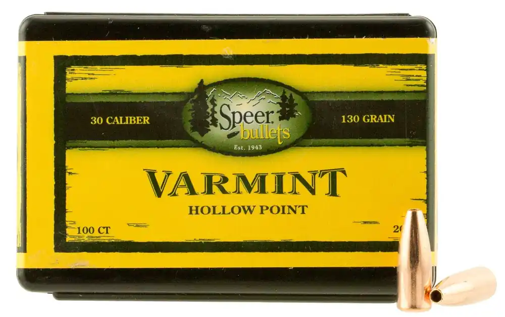 Speer Varmint 30 Cal .308 130 gr Jacketed Hollow Point (JHP) 100 Per Box