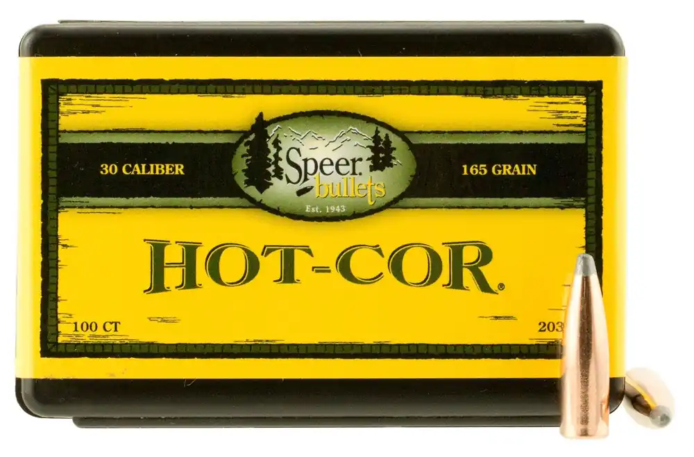 Speer Hot-Cor Rifle 30 Caliber .308 165 GR Spitzer Soft Point 100 Box