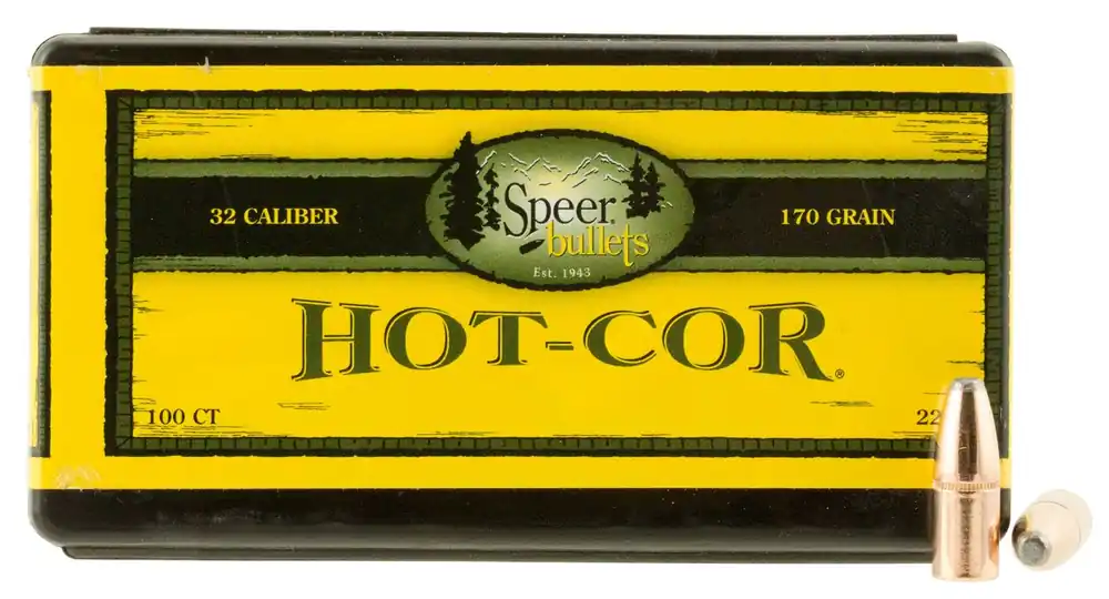 Speer Hot-Cor 32 Cal .321 170 gr Soft Point Flat Nose (SPFN) 100 Per Box