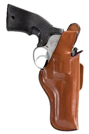 Bianchi Thumbsnap OWB Tan Leather Fits 2.5" S&W Similar K Frame Taurus 617T/415T/445T Belt Loop Mount RH