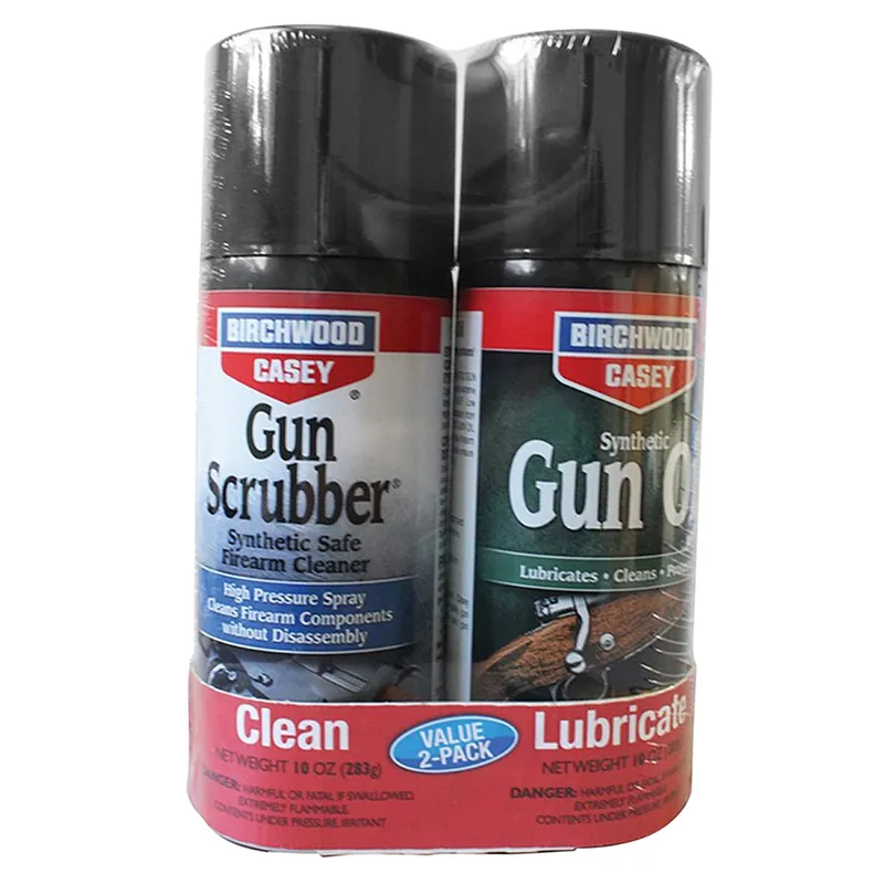 Birchwood Casey Gun Scrubber & Synthetic Gun Oil 10 oz 2 Pk