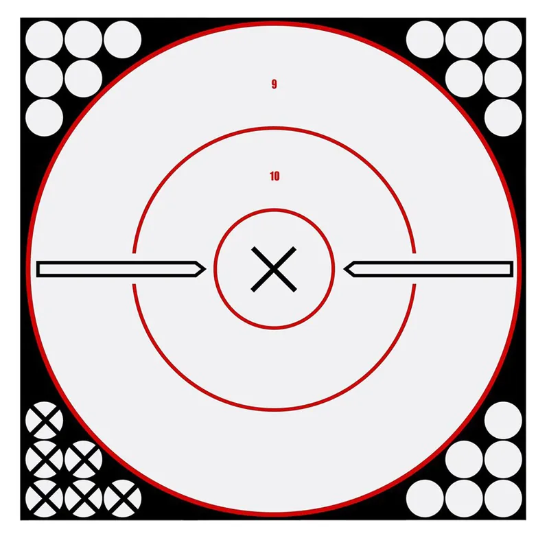 Birchwood Casey Shoot-N-C Self-Adhesive Paper Universal Black/White 12" Bullseye Includes Pasters 5 Pack