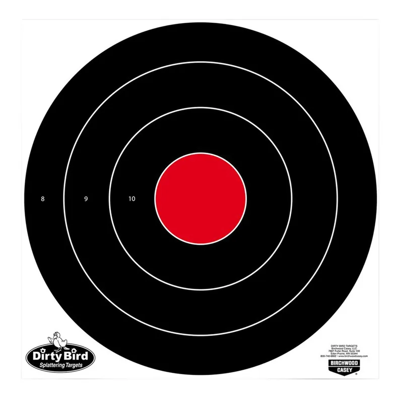 Birchwood Casey Dirty Bird 17.25" Bullseye Tagboard Hanging Black/White 5 Pack