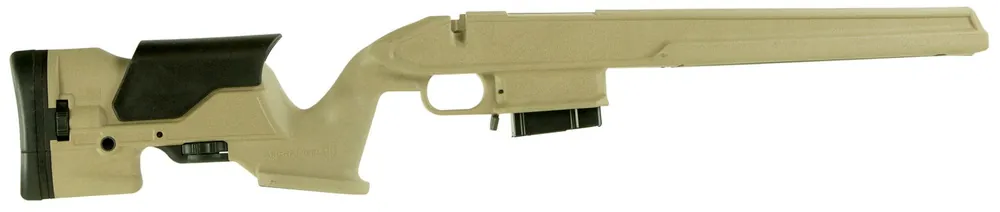 Archangel Precision Stock Desert Tan Synthetic Fixed with Adjustable Cheek Riser for Weatherby Vanguard; Howa 1500