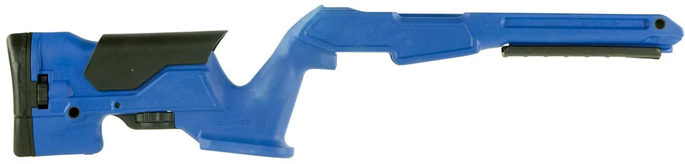 Archangel Precision Stock Bullseye Blue Synthetic Fixed with Adjustable Cheek Riser for Ruger 10/22 Ambidextrous Hand