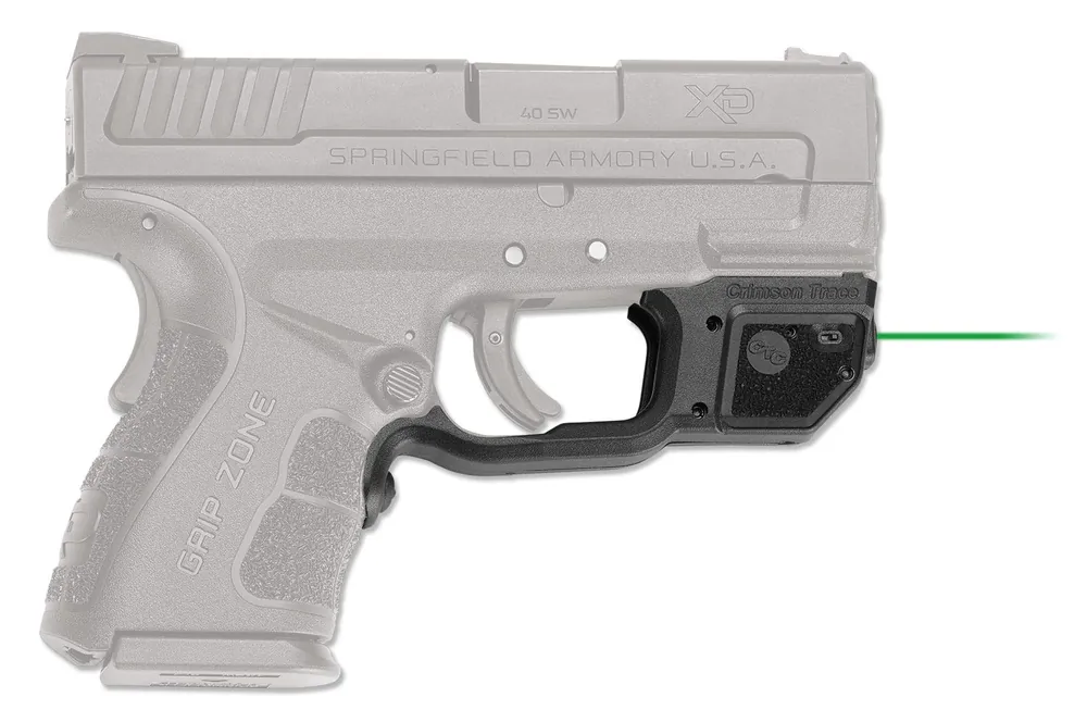 Crimson Trace Laserguard 5mW Green Laser with 532nM Wavelength & 50 ft Range Black Finish for Springfield XD Mod.2