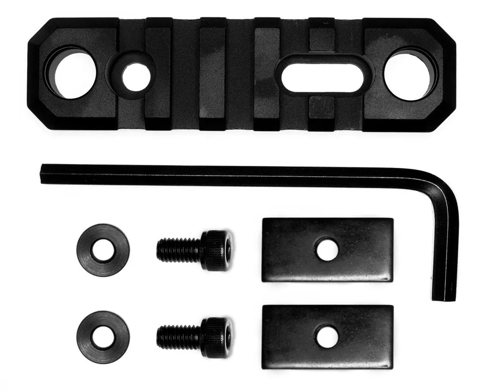 Grovtec US Inc 1913 Picatinny Rail AR Platform 3.10" 5 Slot Black Aluminum
