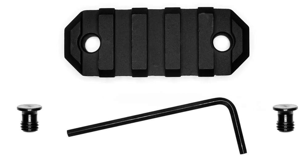 Grovtec US Inc 1913 Picatinny Rail KeyMod 2.20" 5 Slot Black Anodized Aluminum