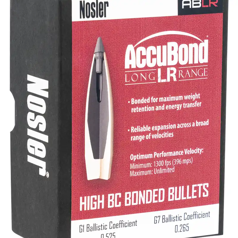 Nosler AccuBond Long Range 30 Cal 168 Gr Spitzer Point Boat-Tail 100/Box