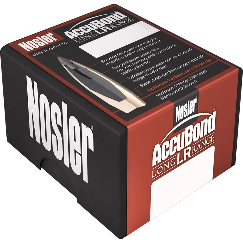 Nosler AccuBond Long Range 30 Cal 265 Gr Spitzer Point Boat-Tail 100/Box