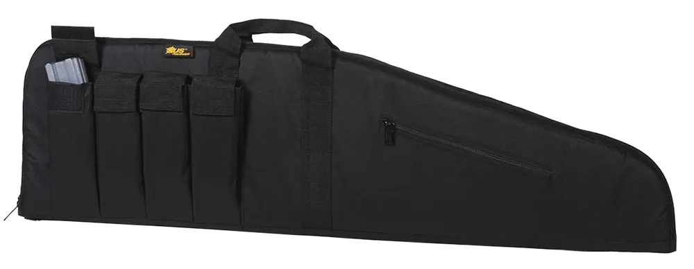 US PeaceKeeper MSR Case Water Resistant Black 600D Polyester with Brushed Tricot Liner, 2 Padding & Lockable Zippers"