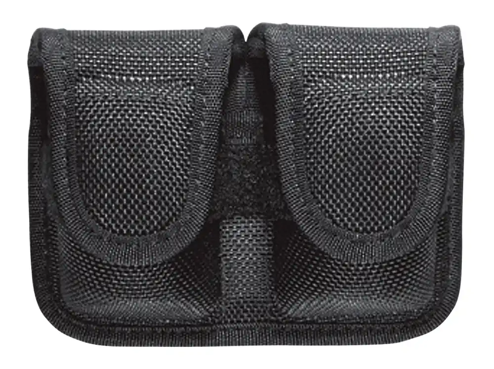 Bianchi SpeedLoader Case Double Style Accumold with Black Finish, Hook & Loop & 2-2.25"