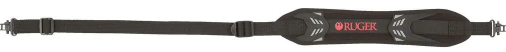 Ruger Mesa Sling Adjustable Length Black with Red Ruger Logo Neoprene with 500 lbs Tested Swivels