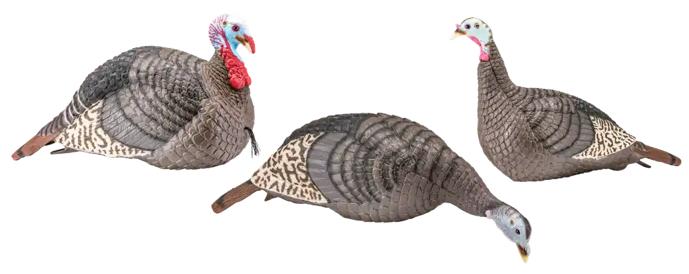 HS Strut Strut-Lite Flock Wild Turkey Species Multi Color Synthetic 3 Per Pack