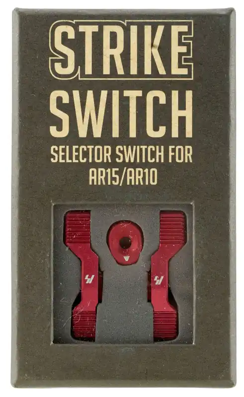 Strike Switch 60/90 Degree Red Aluminum AR-Platform Ambidextrous