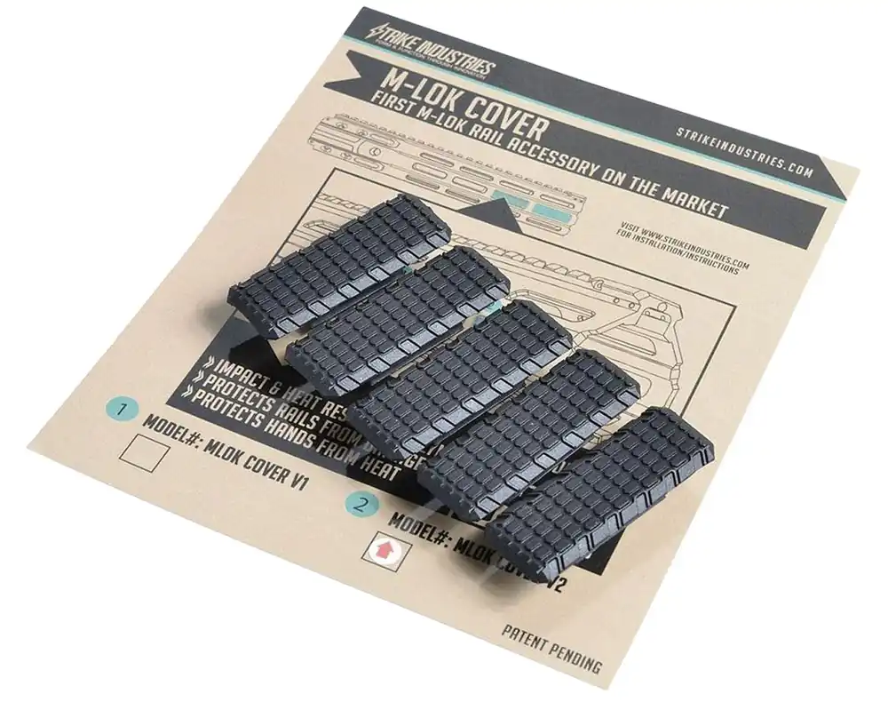 Strike M-LOK Cover V2 AR-Platform Black Polymer 5 Per Pack