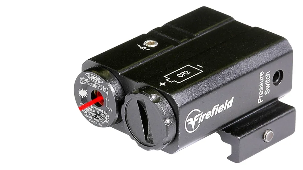 Firefield Charge 5mW Red Laser 630-650nM Wavelength (20 yds Day/300 yds Night Range) Matte Black Finish for AR-Platform Includes Pressure Pad & Battery