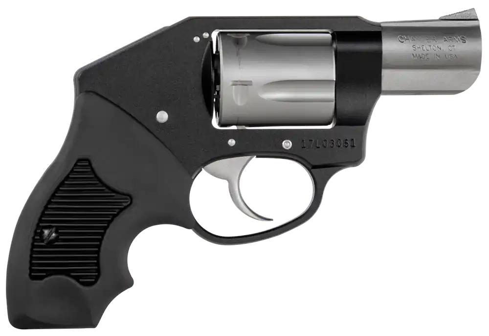 Charter Arms 53911 Off Duty 38 Special Caliber with 2" Barrel, 5rd Capacity, Matte Stainless Finish Barrel/Cylinder, Black Finish Aluminum Frame & Finger Grooved Black Rubber Grip