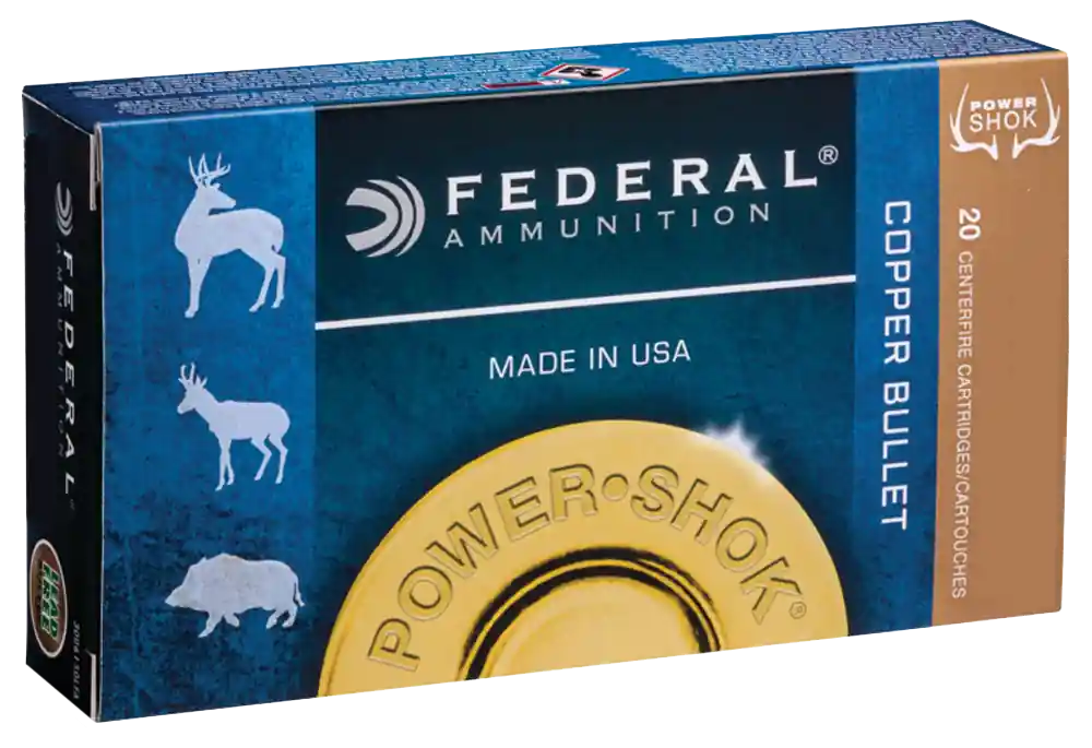 Federal Power-Shok 300 Win Mag 180 gr Copper Hollow Point 20 Bx