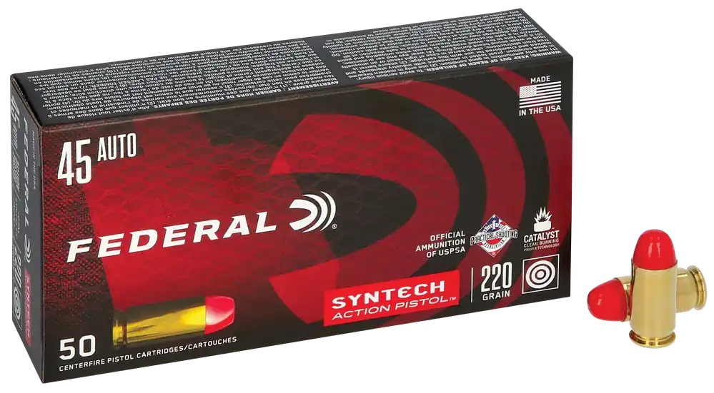 Federal American Eagle 45 ACP 220 gr Total Syntech Jacket Flat Nose (TSJFN) 50 Bx/ 10 Cs