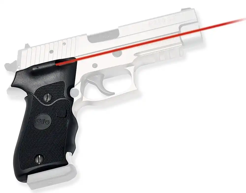 Crimson Trace Lasergrips 5mW Red Laser with 633nM Wavelength & 50 ft Range Black Finish for Sig P220