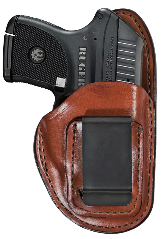 Bianchi 100 Professional IWB Tan Leather Fits Glock 17/22/36; Sig P220/P226; S&W 411/909 Belt Clip Mount RH